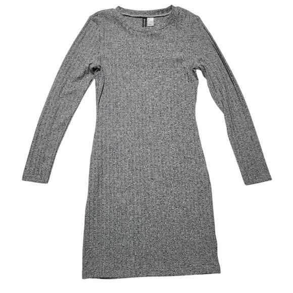 Divided Dresses & Skirts - H&M Divided Womens Long Sleeve Gray Knit Dress Size 12